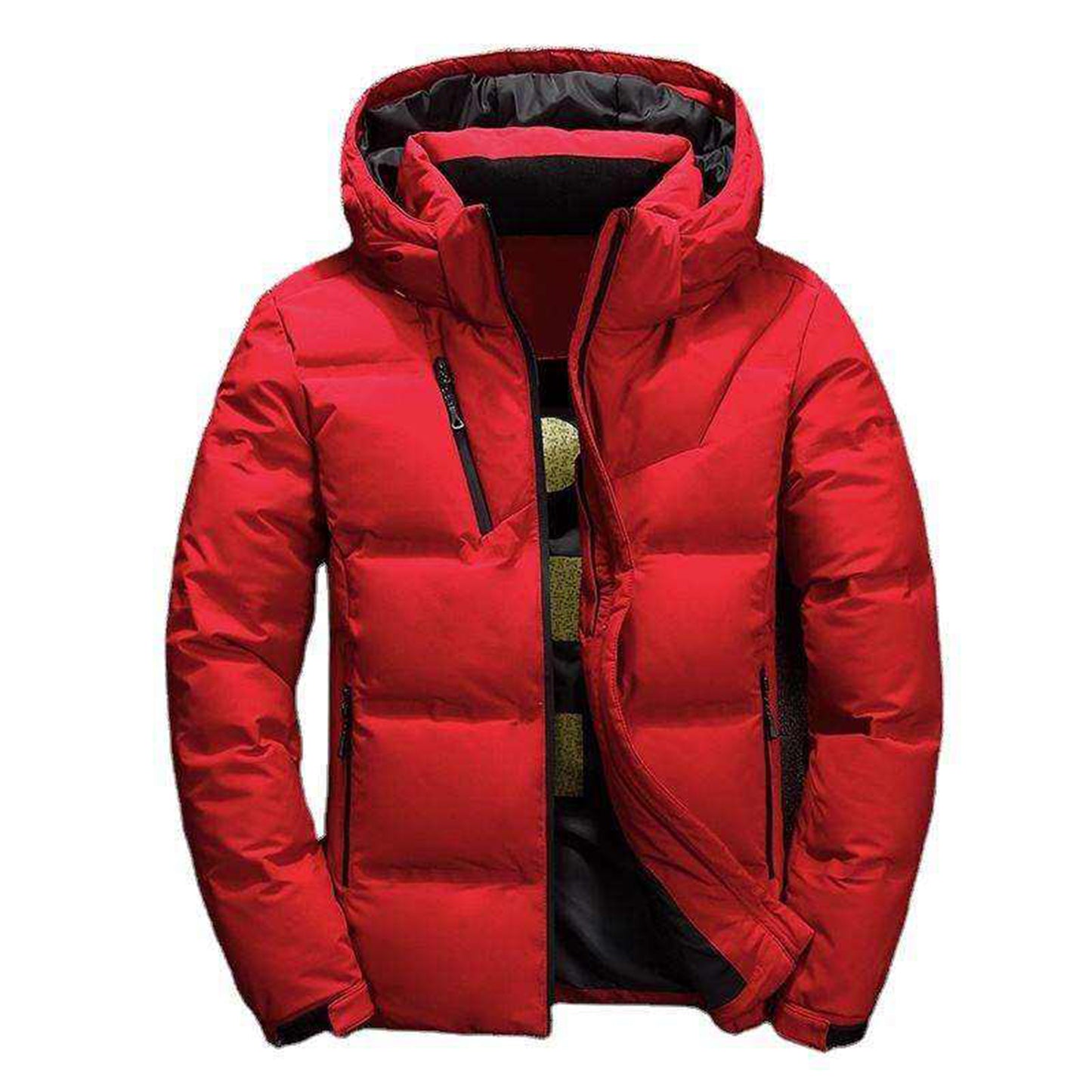 2024 New WL wholesale fashion goose down shiny bubble coats hooded men's puffer custom logo bubble jackets