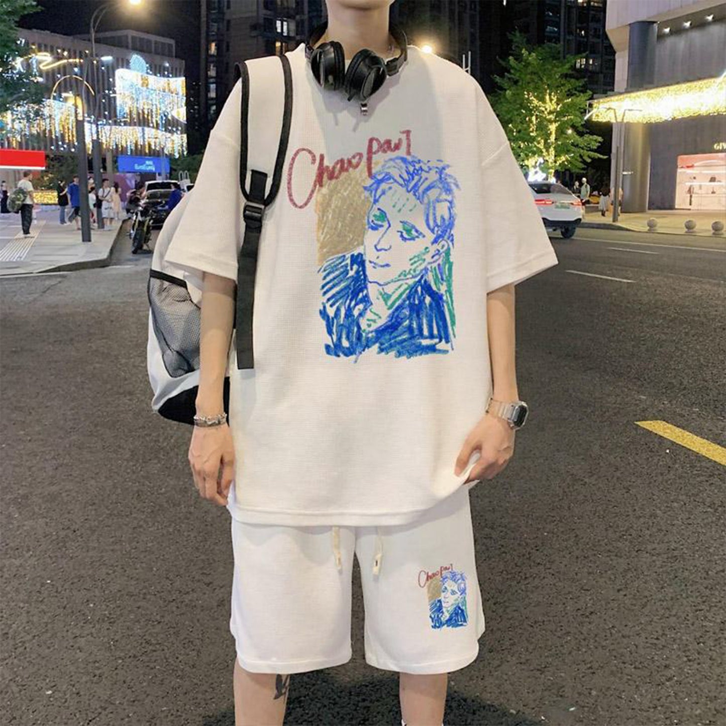 Clothing seller summer men outfit two-piece shorts T-shirt street casual two-piece pants T-shirt men's sets