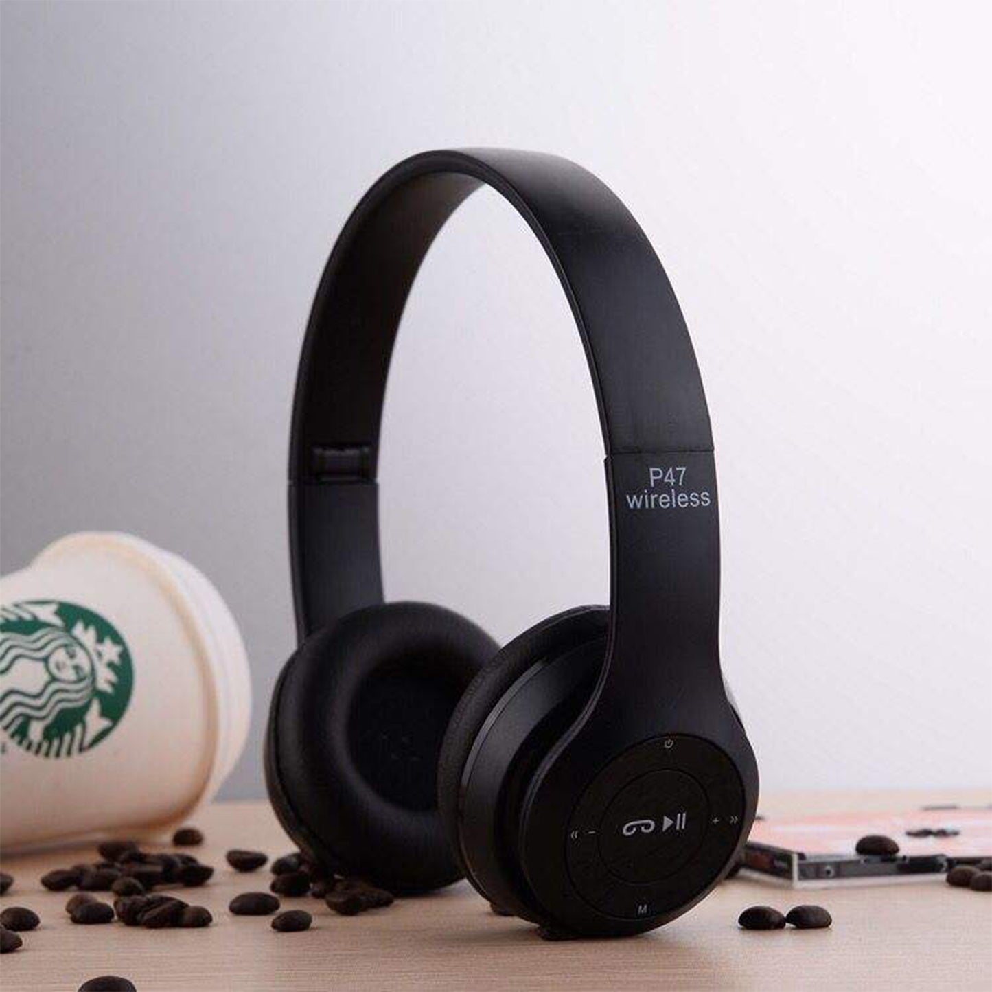 Gaming On-Ear P47 Wireless Headphone Stereo Foldable Headset Earphone Over-head Wireless Headphones for Indoor Outdoor