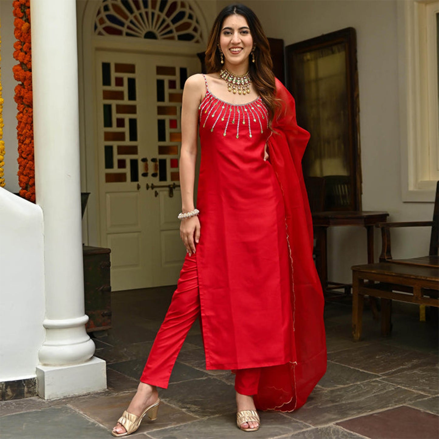 Buy Stylish Red Kurta Sets Collection At Best Prices Online