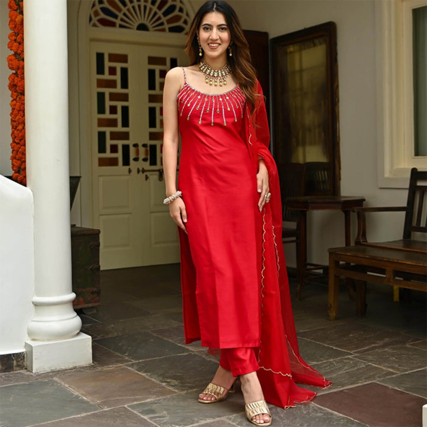 Buy Stylish Red Kurta Sets Collection At Best Prices Online