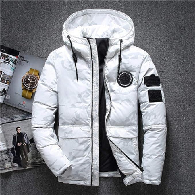 YHWW Down jacket,-20 Degree Winter Parkas Jacket Men White Duck Down Parkas Windbreaker Waterproof Hooded Thicken Warm Jackets Overcoat Men