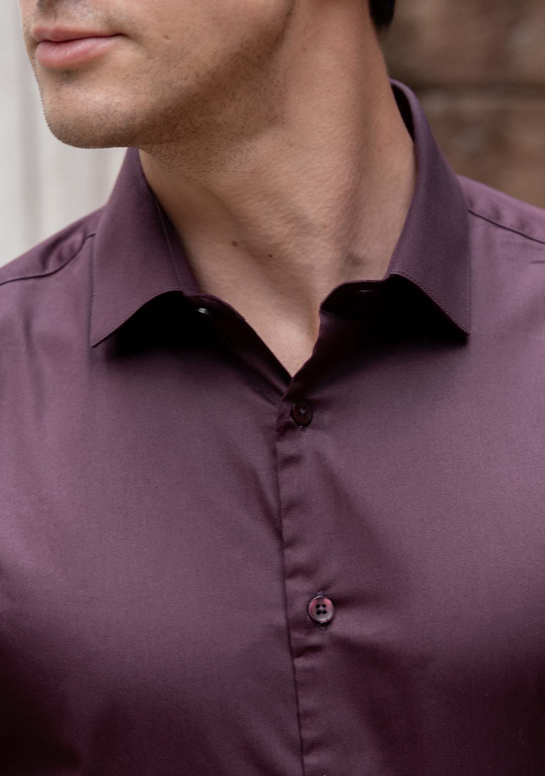 Business Class Shirt in Italian Plum