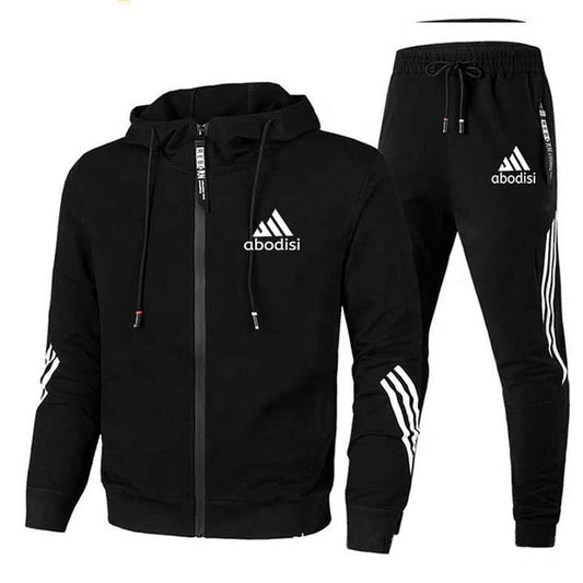 2025 Casual Sportswear Suit Men's Hoodie And Trousers Two-piece Zippered Hooded Sweatshirt Sweatpants Men's Suit