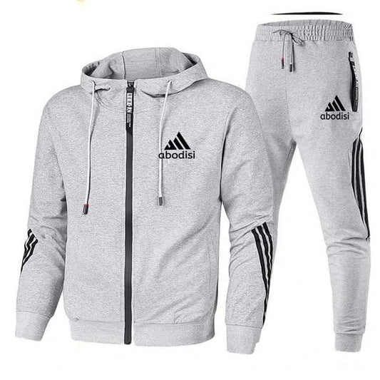 2025 Casual Sportswear Suit Men's Hoodie And Trousers Two-piece Zippered Hooded Sweatshirt Sweatpants Men's Suit