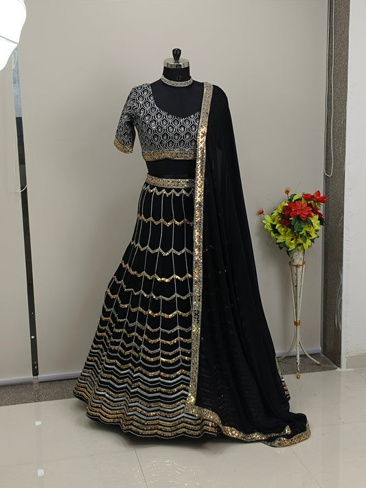 Stylish black new lehenga