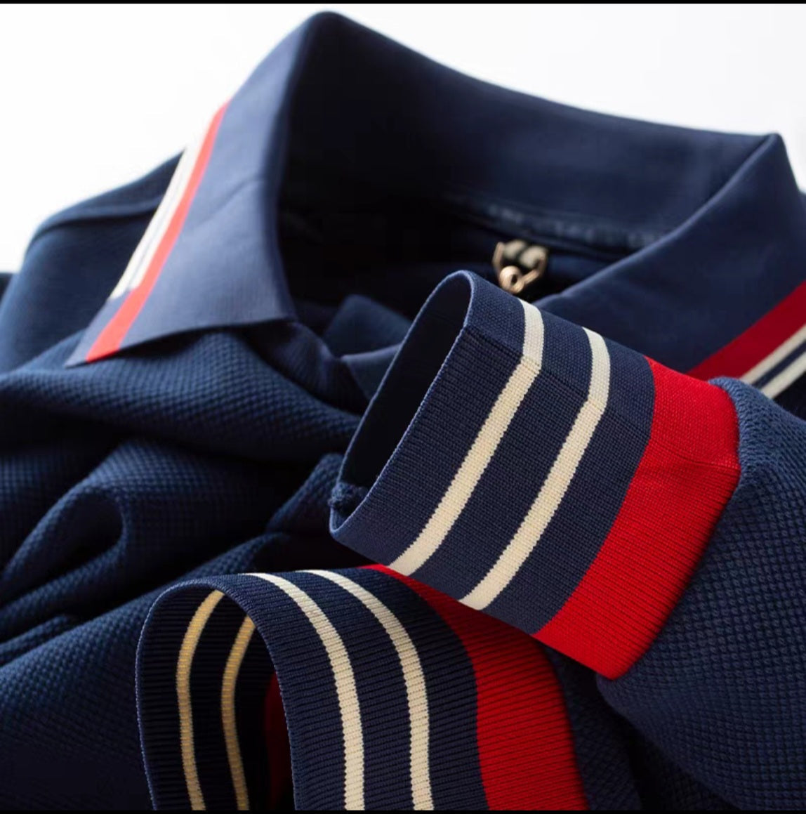 Navy Blue Imported Full Sleeve Polo T-Shirt - Goamen