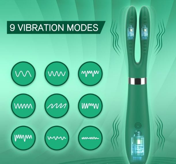 Breast clamp bar versatile nipple clip Clitoral vibrator G-spot 9 vibration modes Couple Nipple clip stimulator adults sex toy