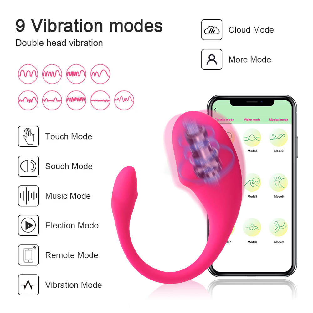 Wearable APP Remote Control Shaped Vagina Balls Bullet Vibrator Sex Toys Panty Vibrating Jump Egg for Women